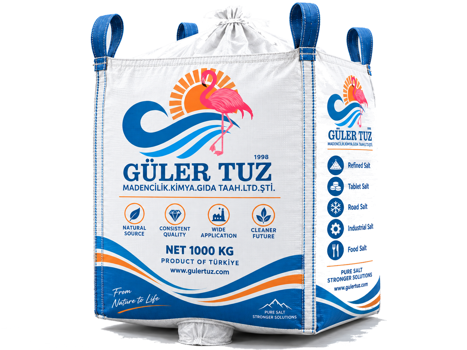 Güler Tuz Chlor-Alkali-Salz – Big-Bag-Originalverpackung, Lieferung großer Mengen